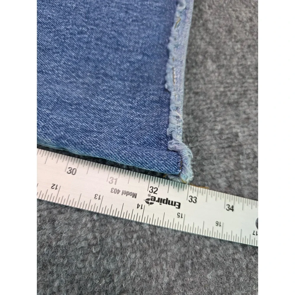Vibrant M.I.U. Distressed Wide Leg Jeans Womens 7/27 Blue High Rise Button‎ Fly